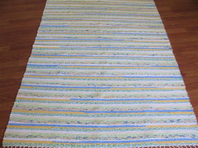 Blue, Yellow, Green, White 4 x 6 ft. Area Rug