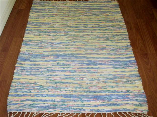 Blue, Yellow, Pink 3 x 4 Kitchen And Bath Rug
