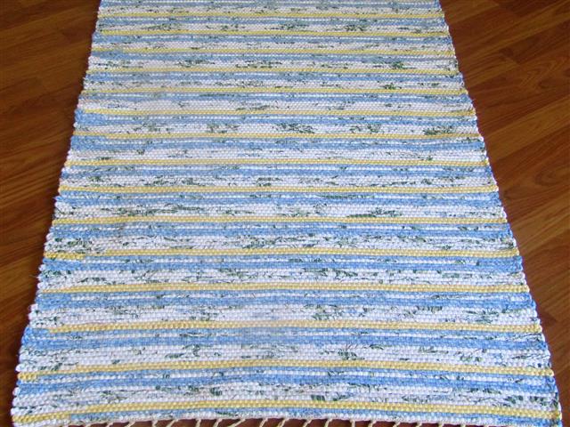 Blue, Yellow, White 2½ x 3½ ft. Kitchen And Bath Rug