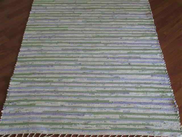 Lilac, Green, Ivory 3 x 4 Kitchen And Bath Rug